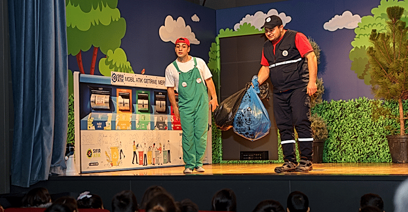 Selçuklu Belediyesi Öğrencilere Tiyatro Aracılığıyla Sıfır Atık Bilinci Aşılıyor